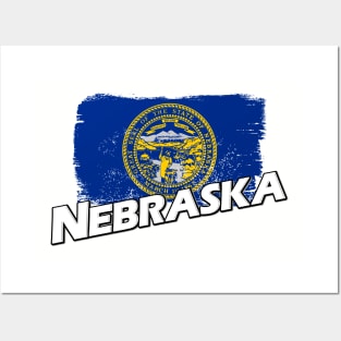 Nebraska flag Posters and Art